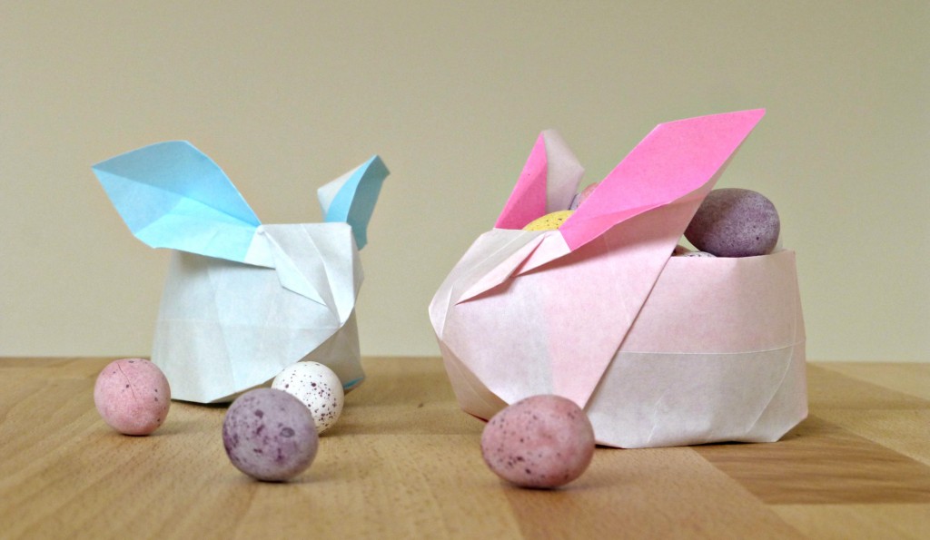 Origami bunnies for Easter