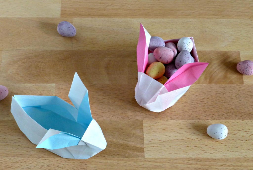 Origami bunnies for Easter