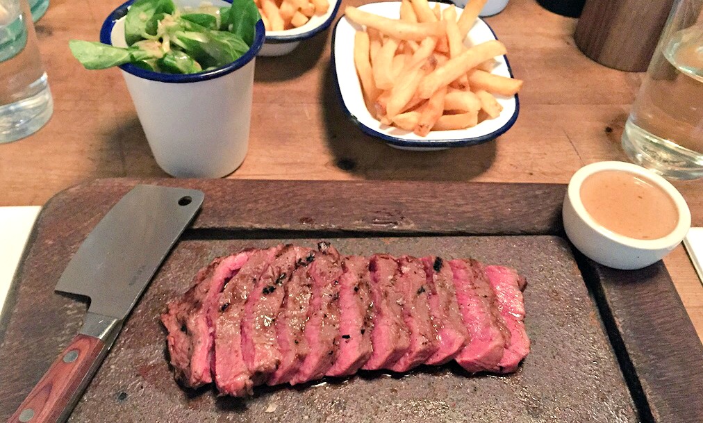 Flat Iron steak and dripping cooked chips