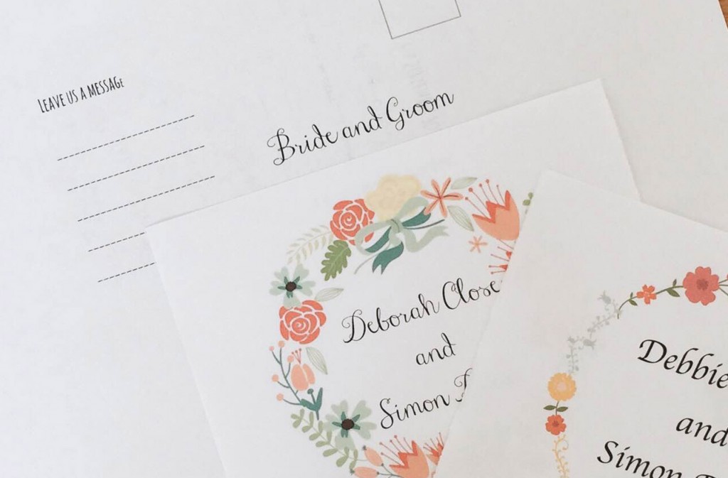DIY Wedding invitations to print