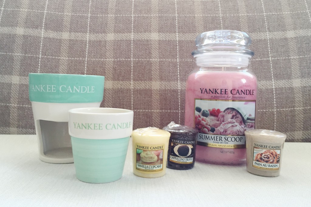 Yankee Candle candles, votive holder and wax burner