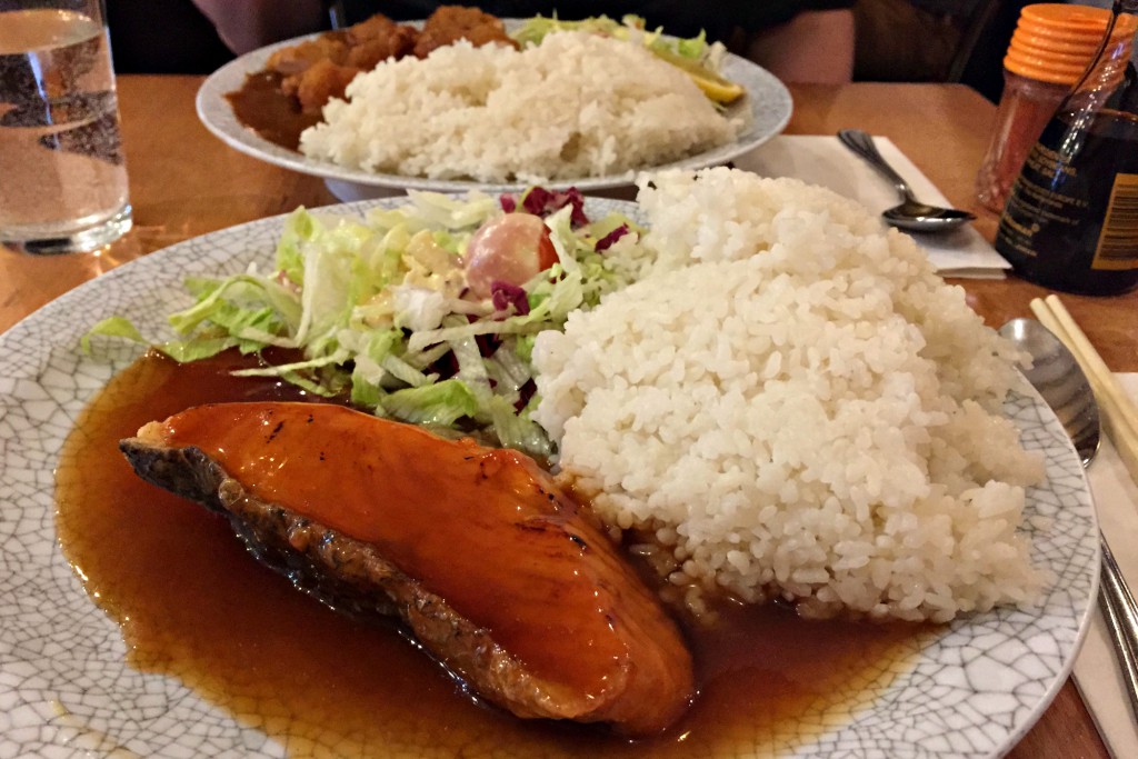 misato china town japanese restaurant salmon teriyaki with rice