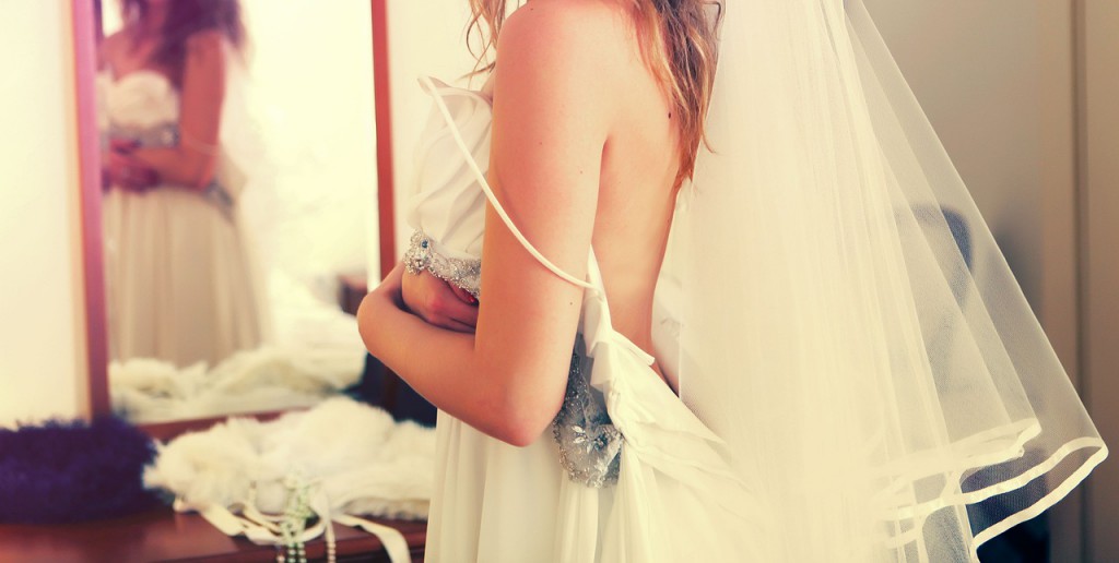 Wedding dress stock photo