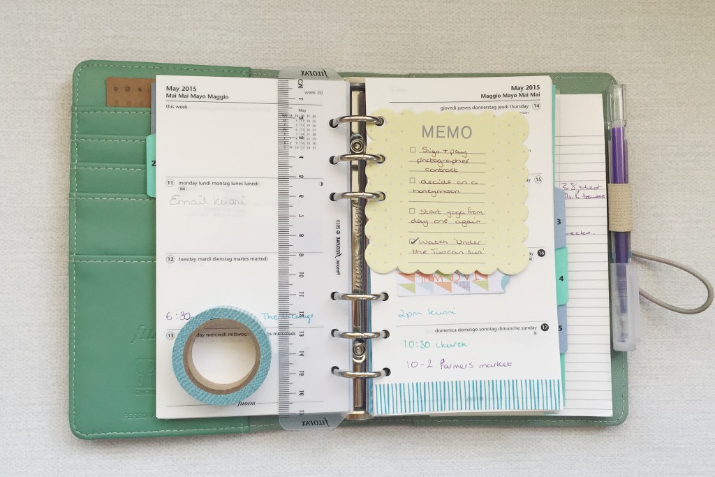 Filofax personal diary 2015 inserts