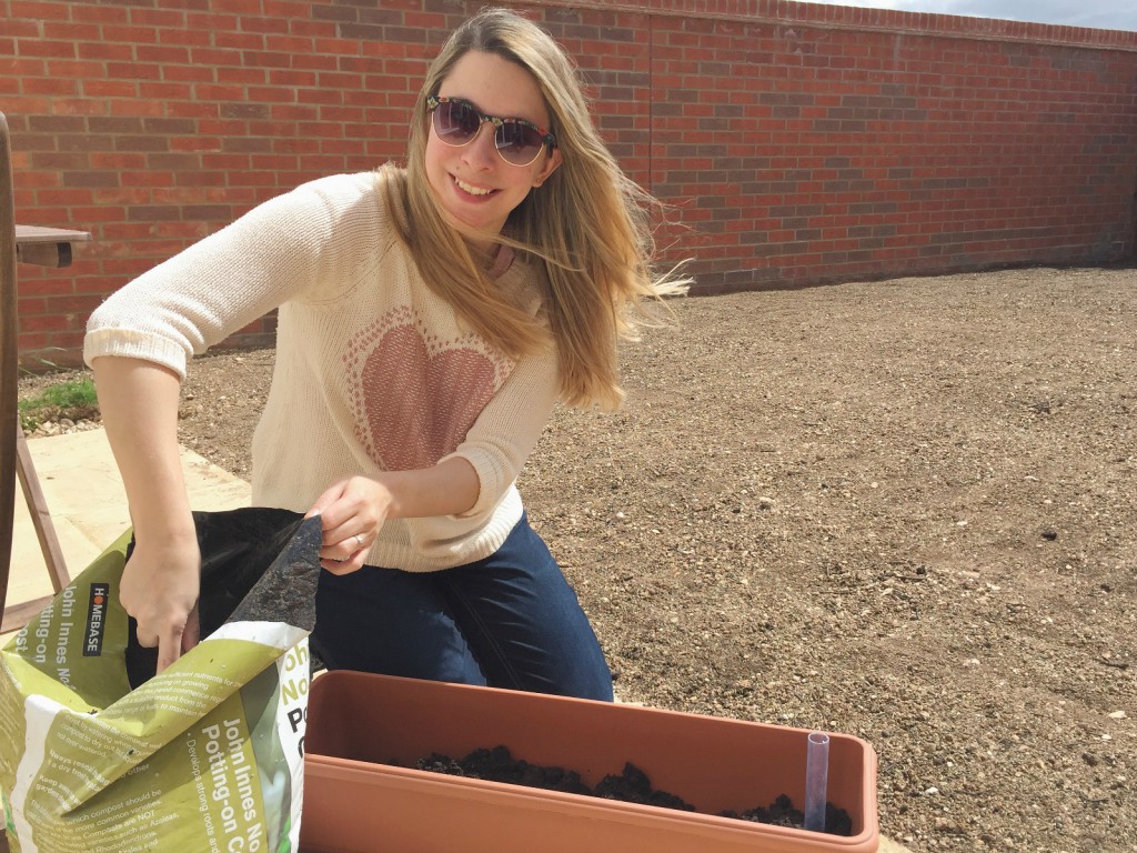 Making a mess with compost getting the garden ready to grow salad