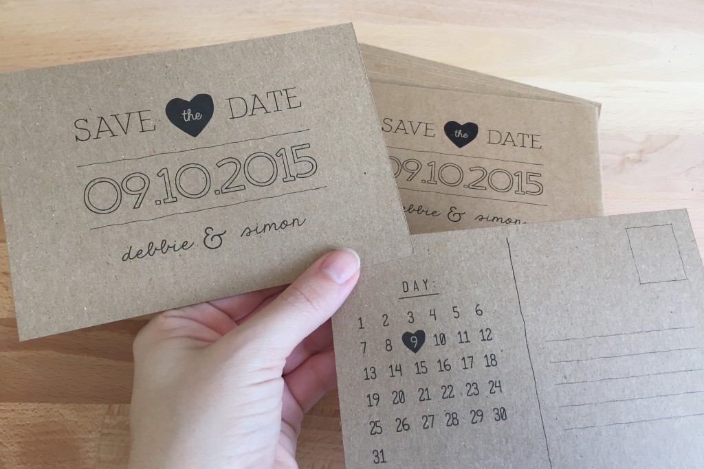 Save the Date postcards DIY