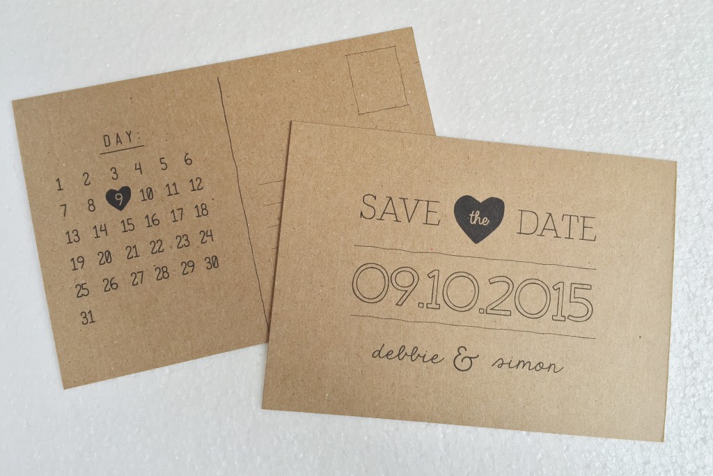 Save the Date postcards DIY