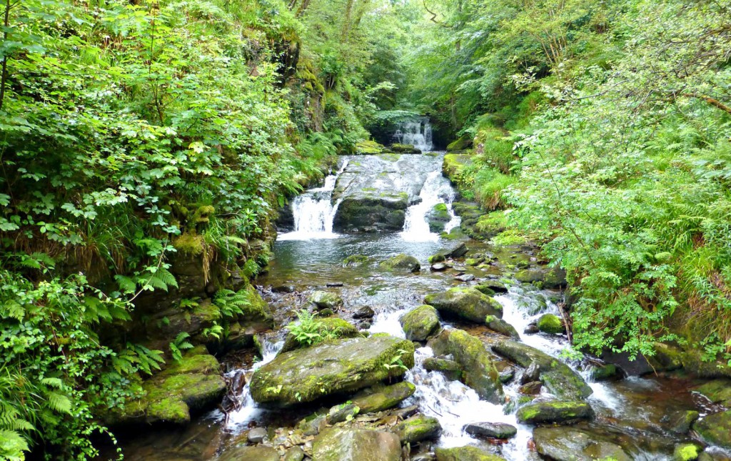 Watersmeet National Trust waterfall