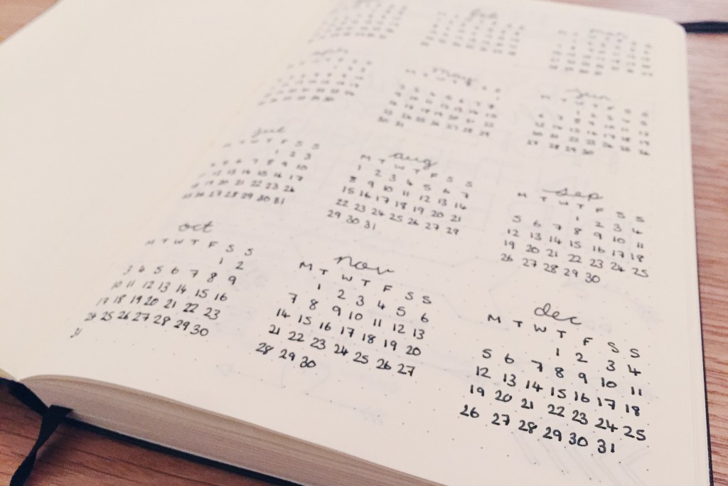 Bullet Journal Calendar