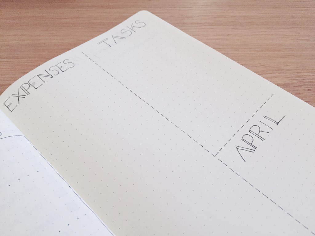 March setup in my Bullet Journal