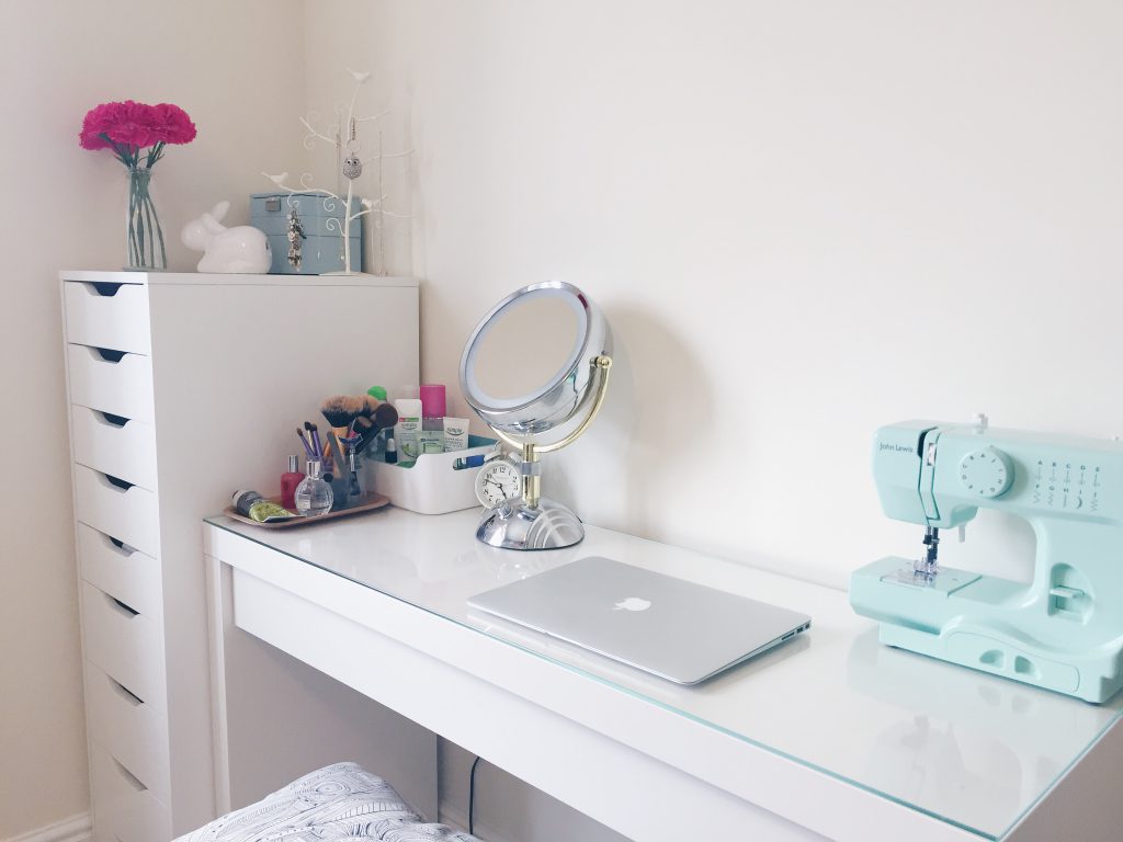 malm dressing table as desk