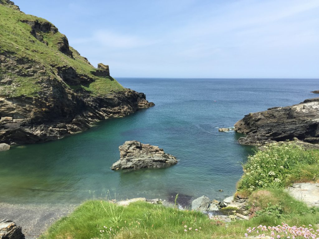 Tintagel Castle sea view