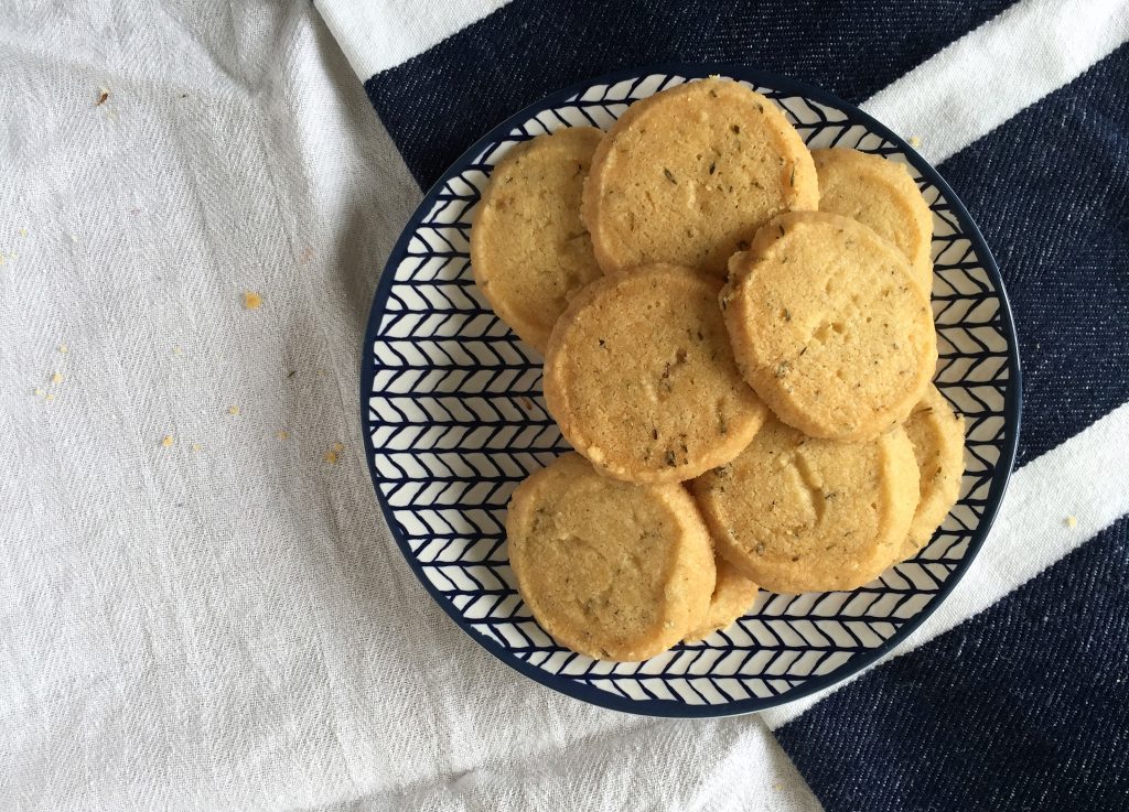 Parmesan and thyme shortbread biscuits