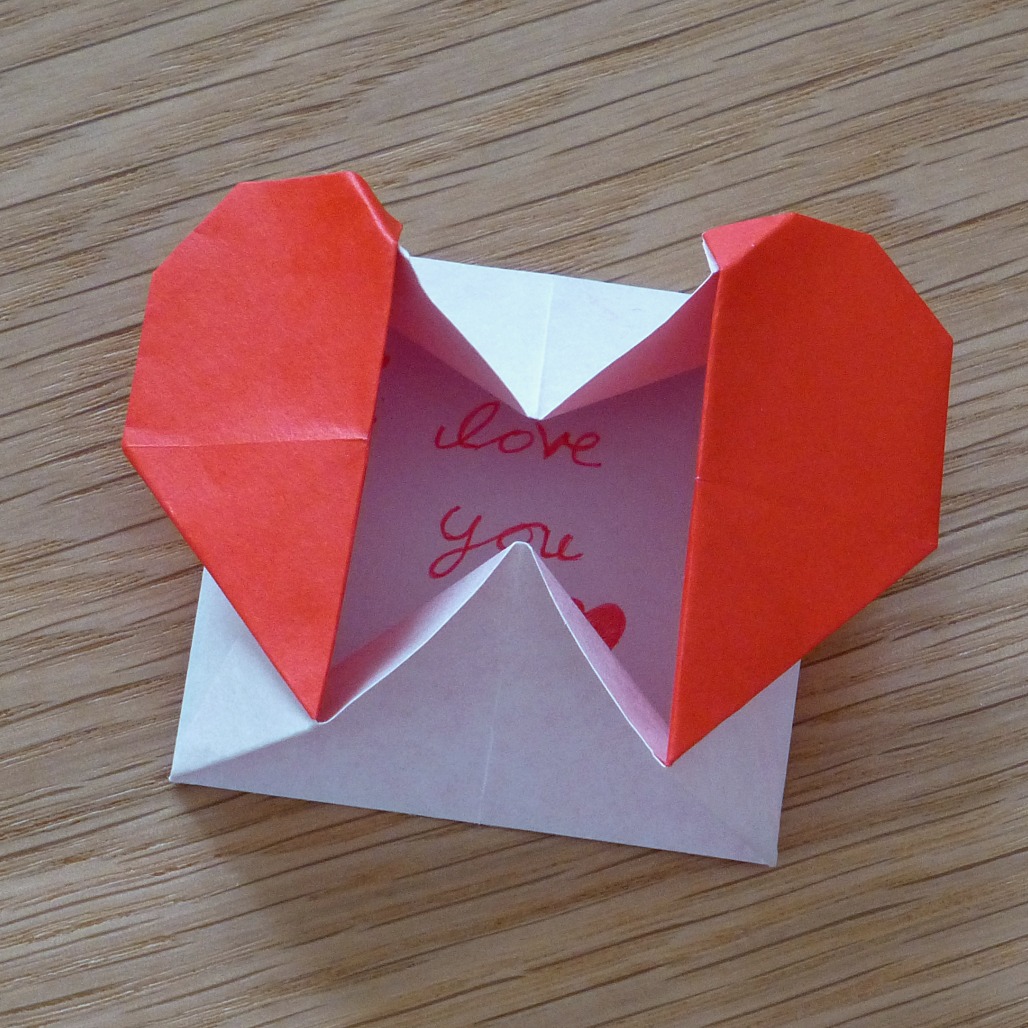 Origami heart box