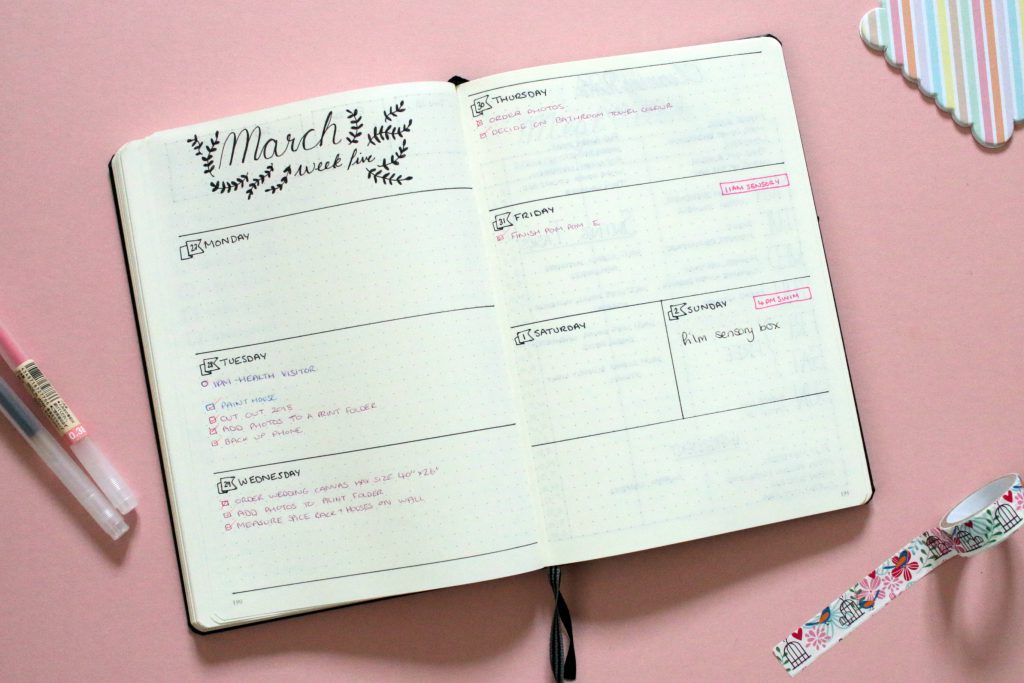 Bullet Journal Weekly Spreads Ideas