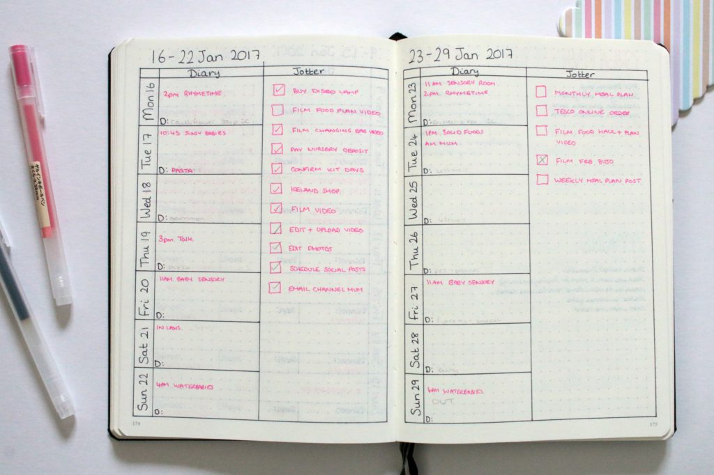 Bullet Journal Weekly Layout Ideas