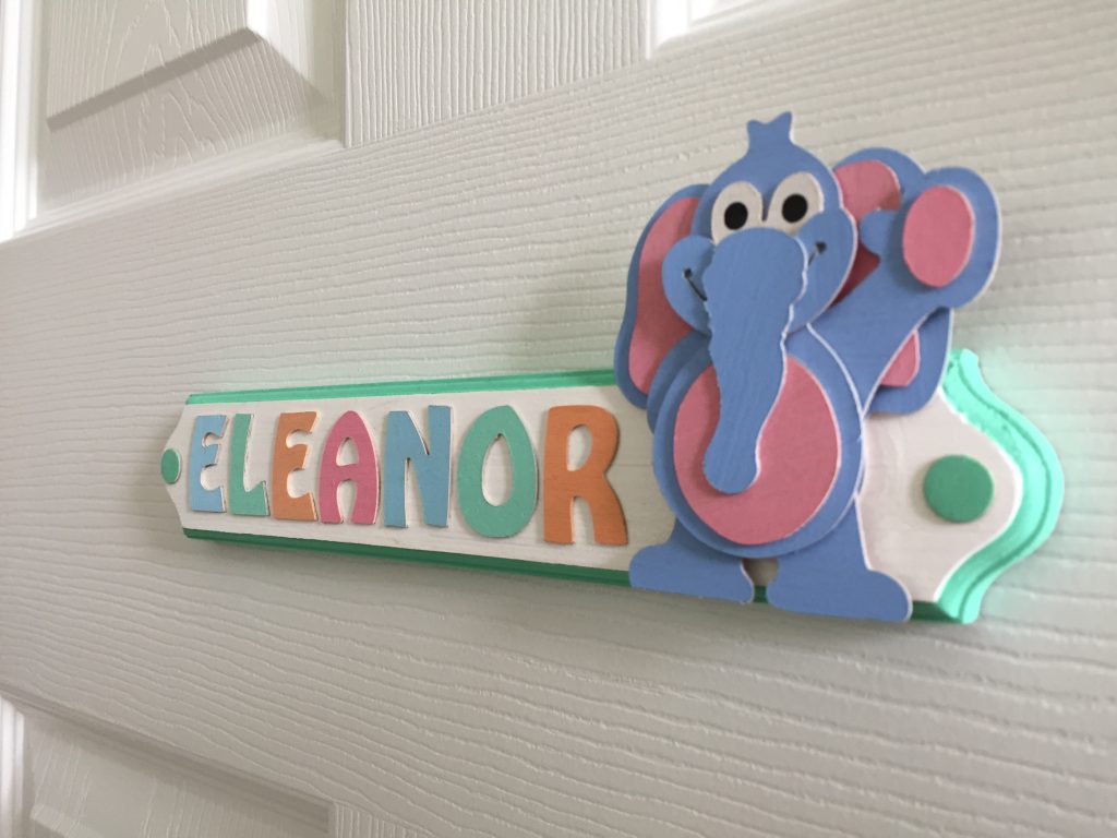 Eleanor's Nursery name door plaque