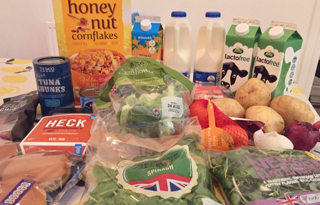 Tesco food haul for our dairy free meal plan monday