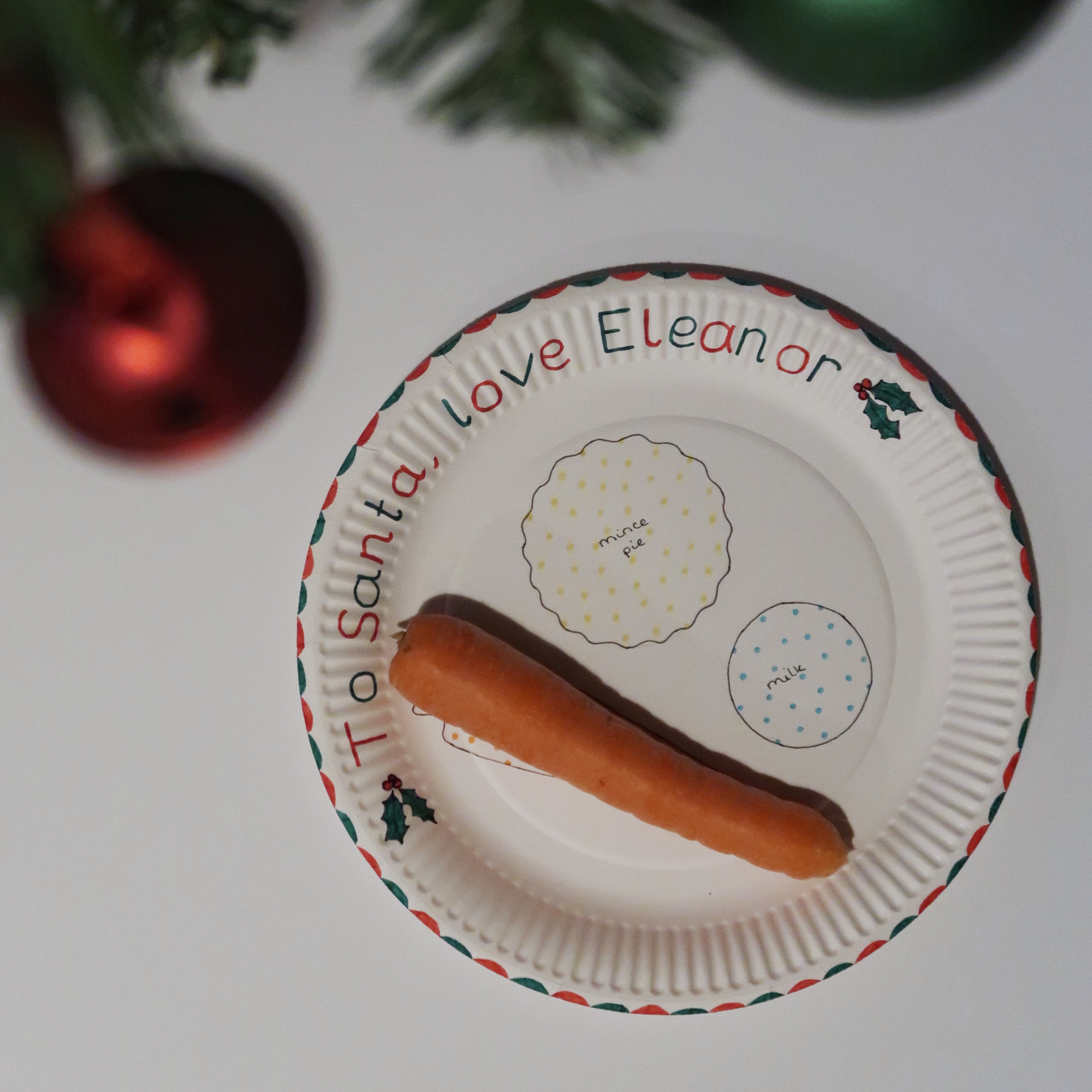 Plate for Santa and Rudolph