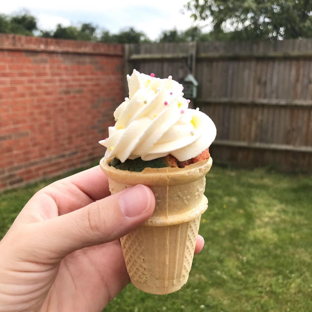 rainbow ice cream cupcakes